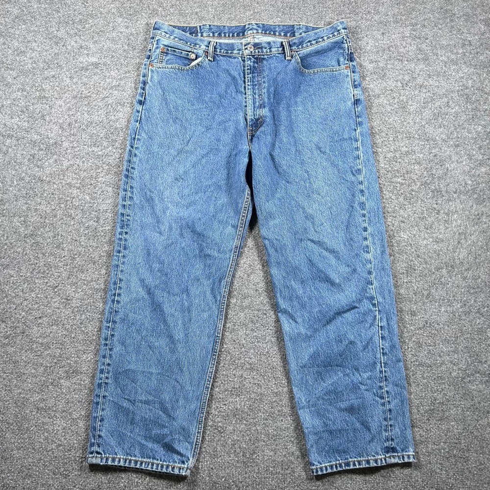 Levi's Jeans Mens Size 40x30 Blue 550 Relaxed Fit Tapered Leg Cotton Denim Pants